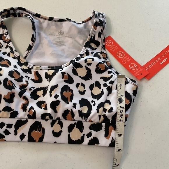 Adrienne Cittadini Animal Camo Print Padded Sport Bra Athletic Yoga Gym Workout - Picture 7 of 10